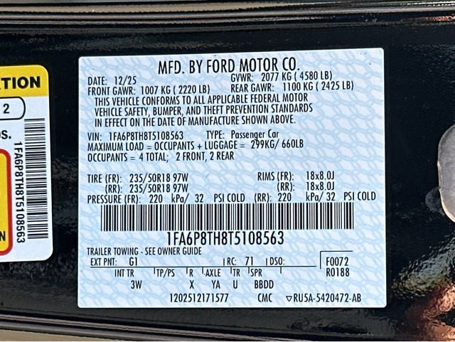 2026 Ford Mustang EcoBoost® Premium Fastback