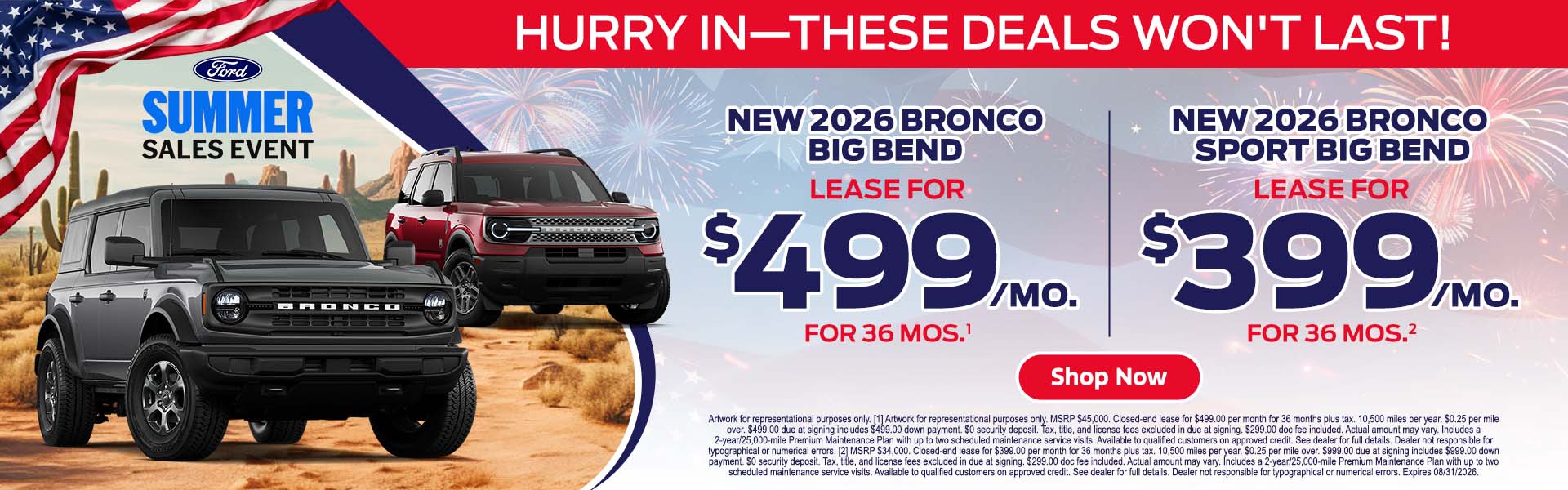 2026 Ford Bronco Specials