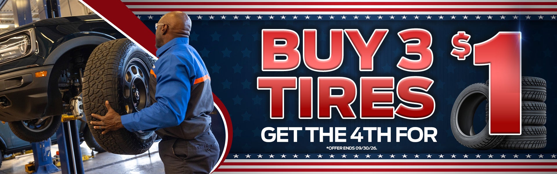 buy 3 tires get the 4th for $1