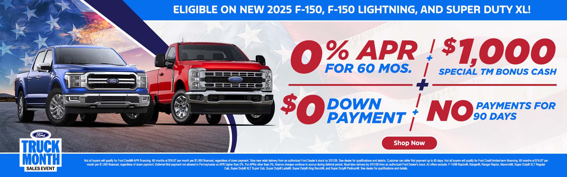 New 2025 F-150s